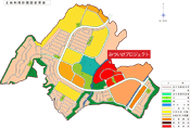 図2-2　「ガーデンシティ舞多聞」と みついけプロジェクトの位置図