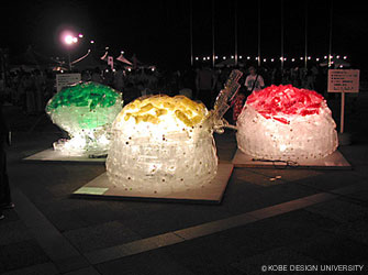 Fig-9　夏祭りに制作展示したかき氷のライティングオブジェ