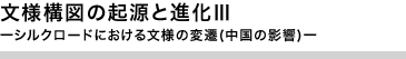 文様構図の起源と進化III 一シルクロードにおける文様の変遷(中国の影響)一