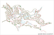 図12 増沖集落屋根伏・通路・水路図