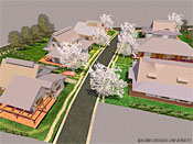 図1-1-4　敷地と建物が一体化した住宅デザインの提案(CG作成：ヒメネス)