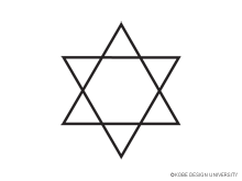 (図1)ふたつの三角形が重なる六芒星