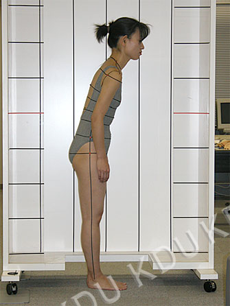 写真13　人間の体型計測と動き(前面)