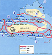 図2-2　新疆ウイグル自治区の地理とシルクロード