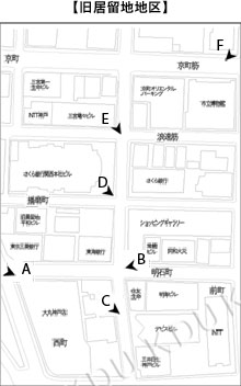 図2　調査地区における照明空間の物理量測定地点