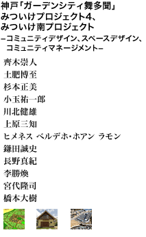 神戸「ガーデンシティ舞多聞」みついけプロジェクト4、みついけ南プロジェクト ーコミュニティデザイン、スペースデザイン、コミュニティマネージメントー