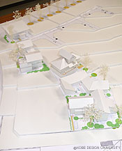 図2-3-4 住宅基本構想プラン提案のヒアリングの成果に基づいた1/200の模型(作成:齊木研究室、2006)
