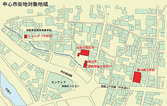 図2　中心市街地対象地域 