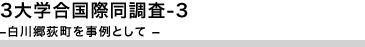 3大学合国際同調査-3　-白川郷を事例として-