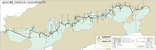 図4　現地調査の航路図(航路選定に参考にした航路も含む)<br>
        (作成：木下怜子)