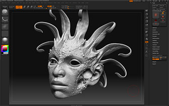 図4　ZBrushのスクリーンショット