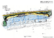 図6　淡路町・田ノ代海岸プロジェクト　スケッチ (作成：齊木崇人 ,2001)