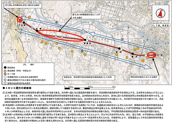 図3　トロッコの運行を可能にする整備計画案