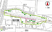 図14　原形保存地区B　別所駅配置図