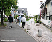 写真3　別府鉄道跡地遊歩道の見学